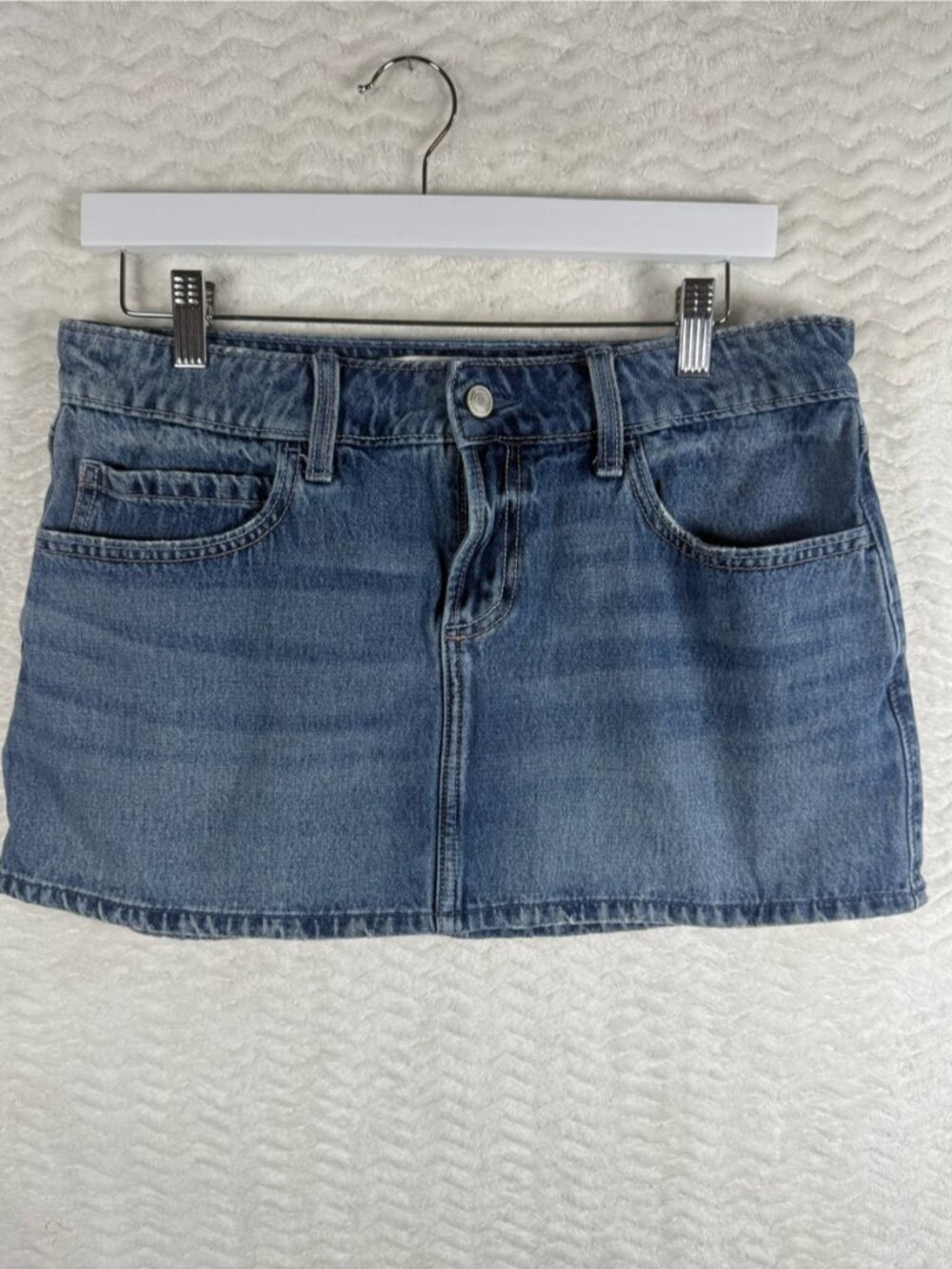 Blue Denim Mini Skirt